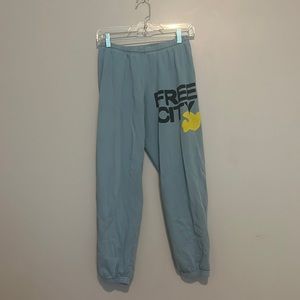 Free city blue sweatpants
